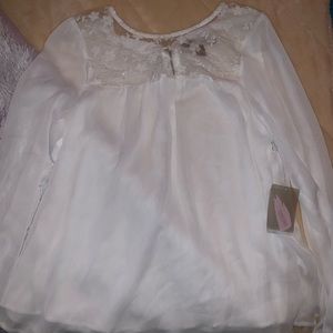 forever 21 long sleeve frilly shirt